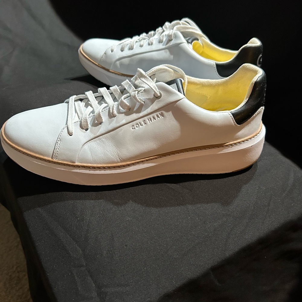 Cole Haan White Sneakers with Black Accents